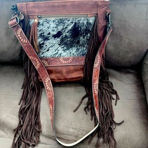 Myra hand tooled leather bag